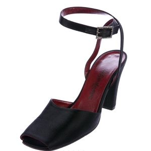 Vintage black satin Yves Saint Laurent YSL pumps